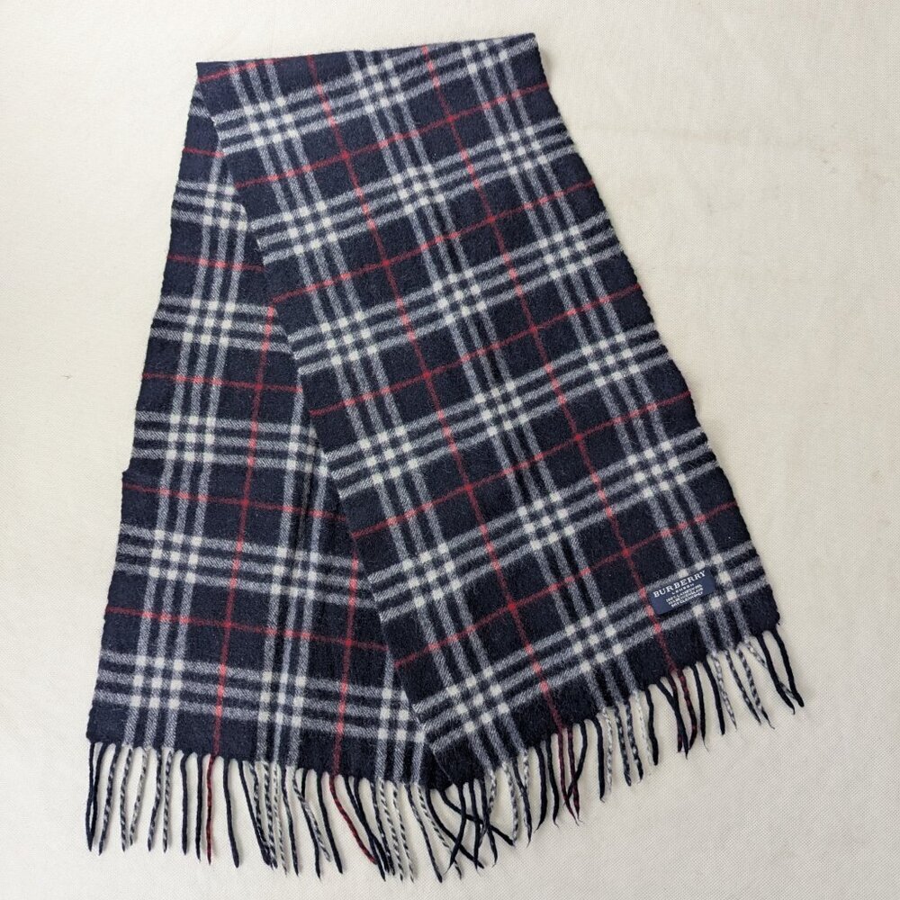 Burberry Lambswool Nova Check Scarf Blue | Unisex | Iconic Style | Must Grab